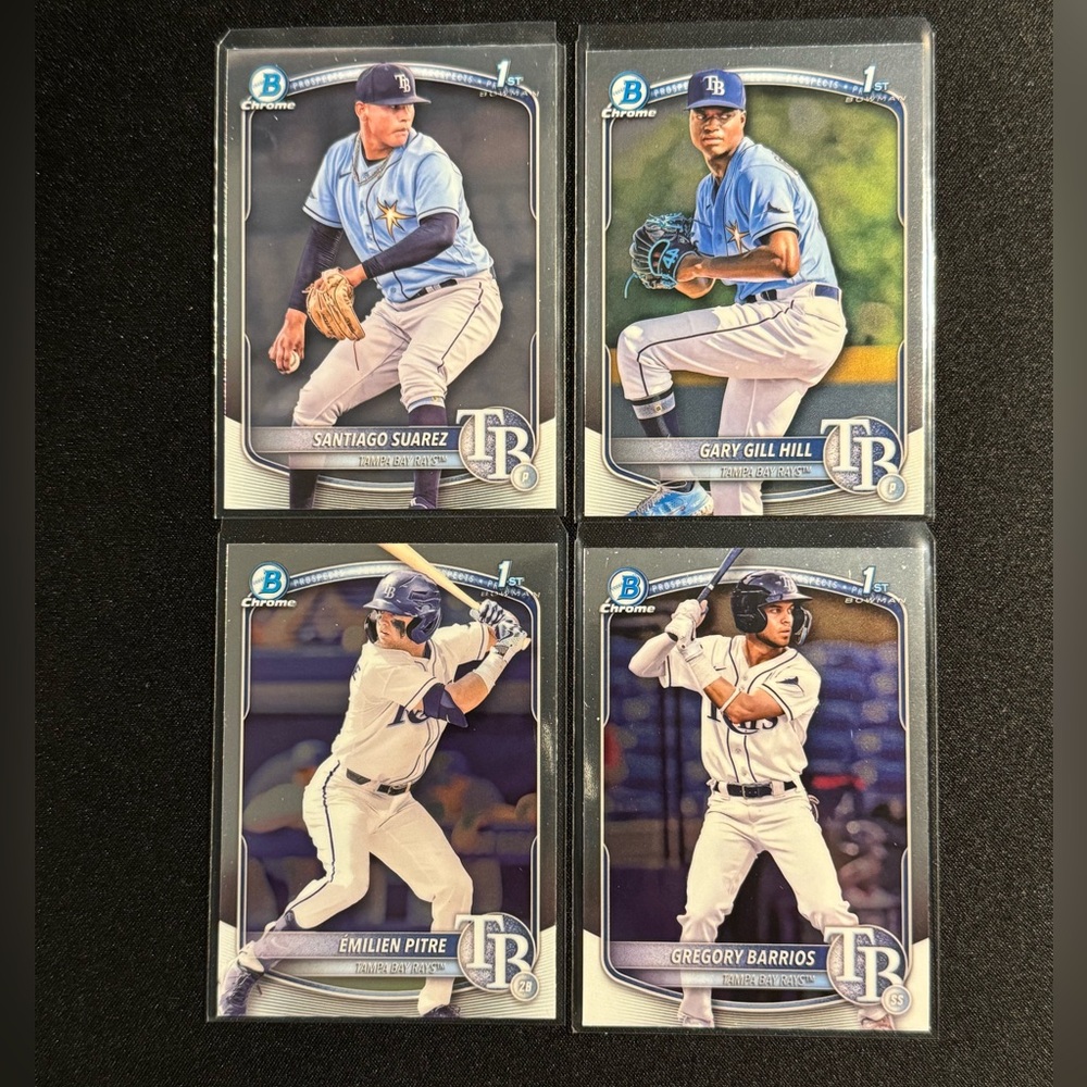 2025 Bowman - Chrome 1st Prospects - Tampa Bay Rays - Lot of 4
